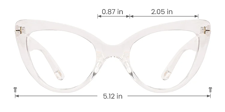 Eudora clear   Acetate  Eyeglasses, size view