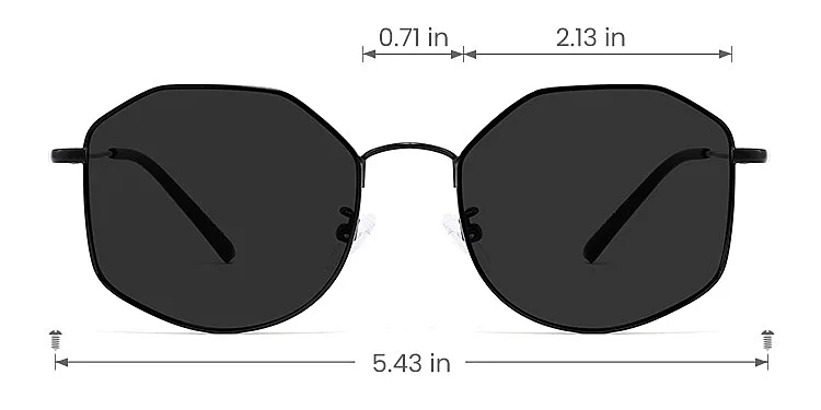 Ayn black   Metal  Sunglasses, size view
