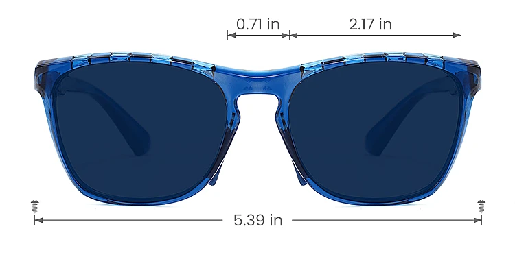 Daniel blue striped   TR90  Sunglasses, size view