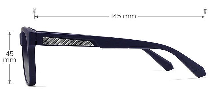 Chad blue   TR90  Sunglasses, size view
