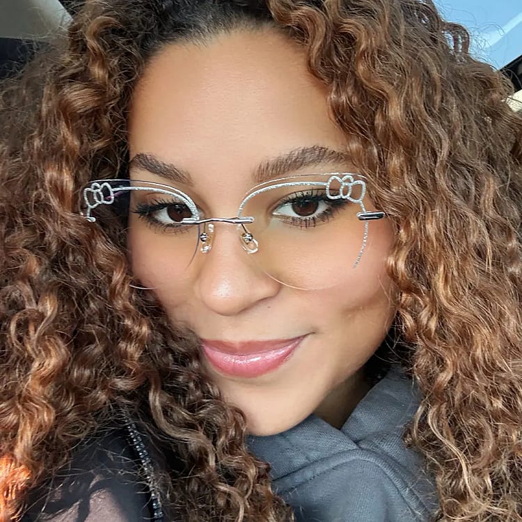 Kitty　Ｃ-26.27 Kitty Silver Cat Eye Eyeglasses | CliCliMe.com