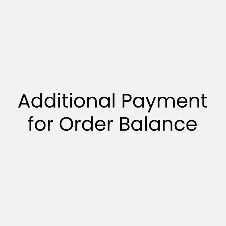 Additional Payment for Order Balance