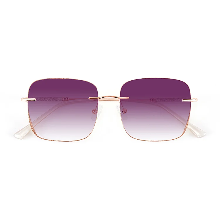 Sparkle Rose Gold Square Sunglasses | CliCliMe.com Sparkle Rose Gold Square Sunglasses | CliCliMe.com