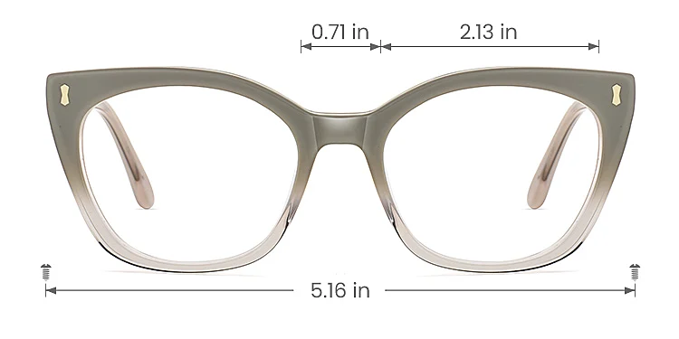 Honor gradient grey   Acetate  Eyeglasses, size view