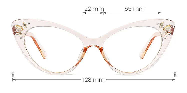 Natasha champagne   Plastic  Eyeglasses, size view
