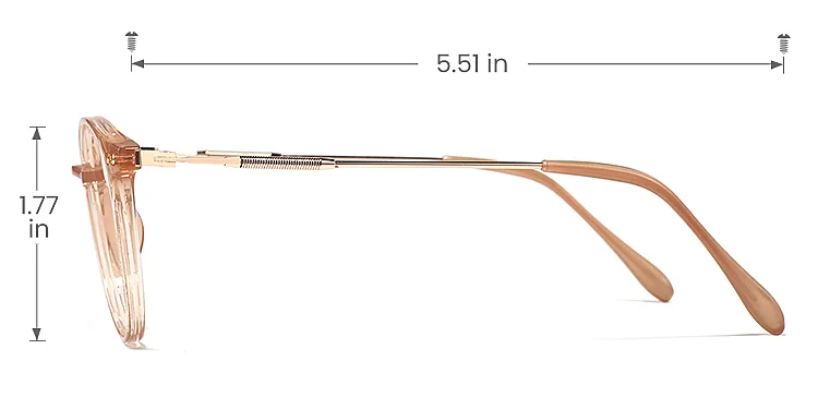 Leona champagne   Plastic  Eyeglasses, size view