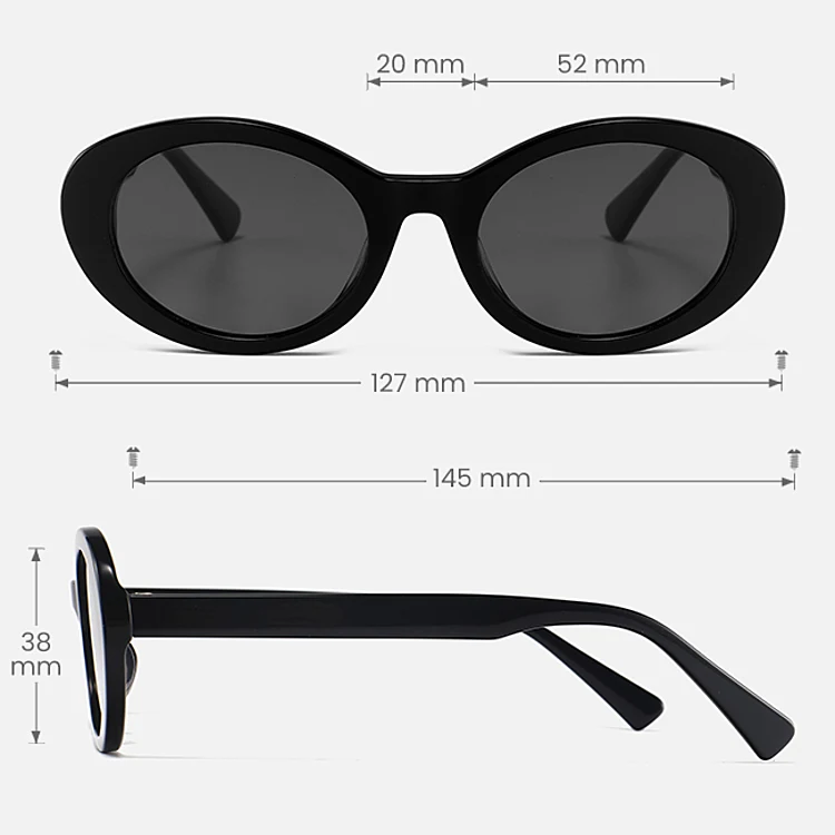 Tillie black   Plastic  Sunglasses, size view