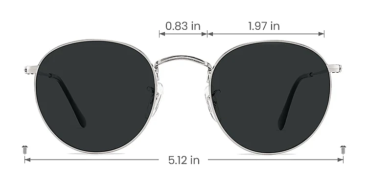 Joslyn silver   Metal  Sunglasses, size view