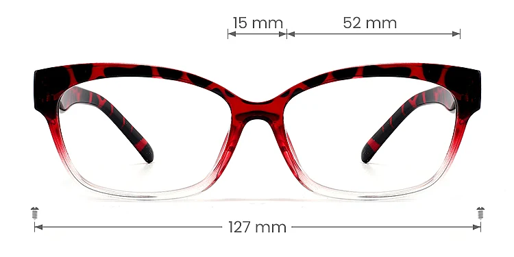 Safia red tortoise clear   Plastic  Eyeglasses, size view