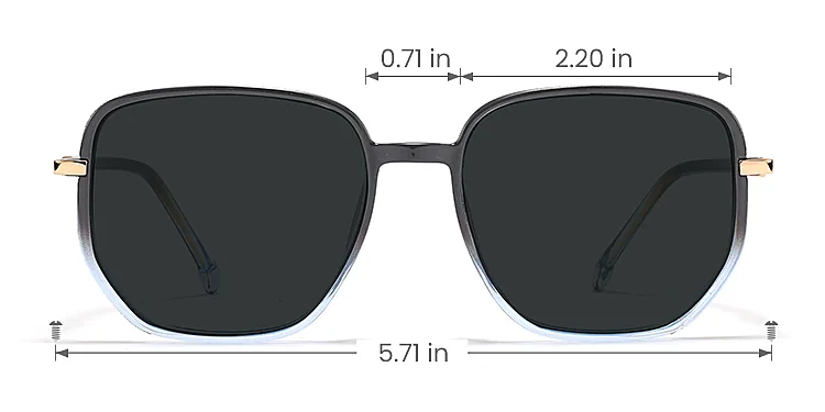 Gerda grey clear blue   Plastic  Sunglasses, size view