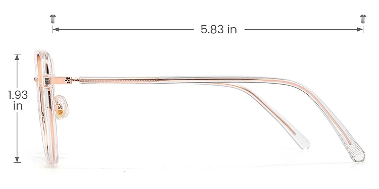 Liisi clear   Plastic  Eyeglasses, size view