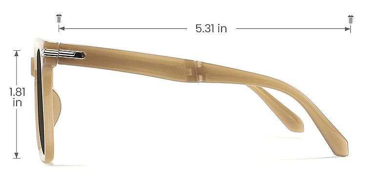 Joya light brown   Plastic  Sunglasses, size view