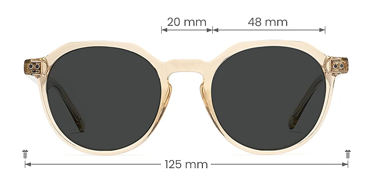 Chrissie champagne   Plastic  Sunglasses, size view
