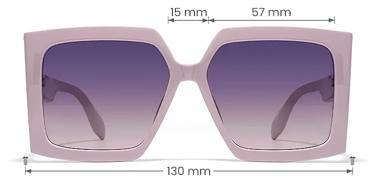 Jelly pink   Plastic  Sunglasses, size view