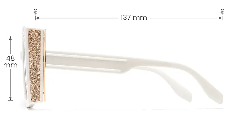 Jelly white   Plastic  Sunglasses, size view