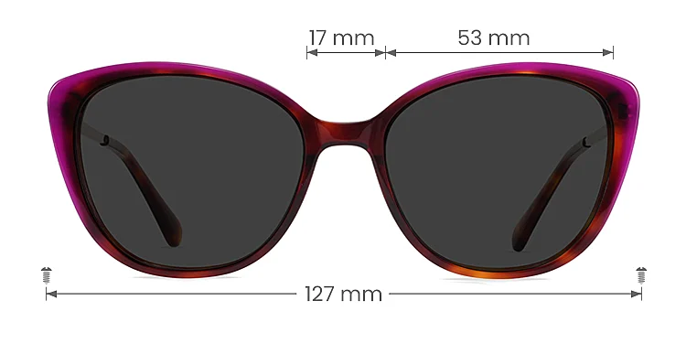 Keely warm tortoise   Acetate  Sunglasses, size view