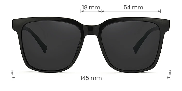 Luke black   TR90  Sunglasses, size view