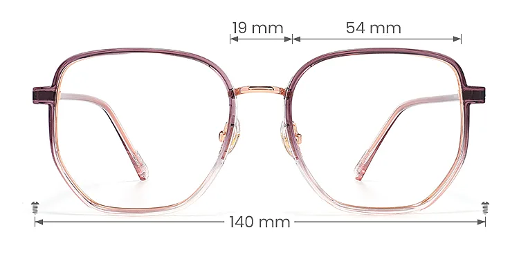 Liisi purple pink   Plastic  Eyeglasses, size view