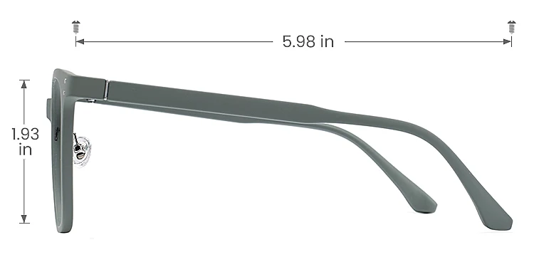 Azimut matte green   Plastic  Eyeglasses, size view