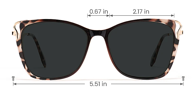 Wallis petal tortoise   TR90  Sunglasses, size view