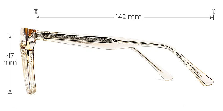 Jadyn champagne warm tortoise   TR90  Eyeglasses, size view