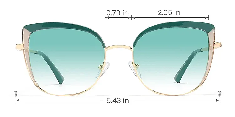 Falisha dark green grey   Plastic  Sunglasses, size view