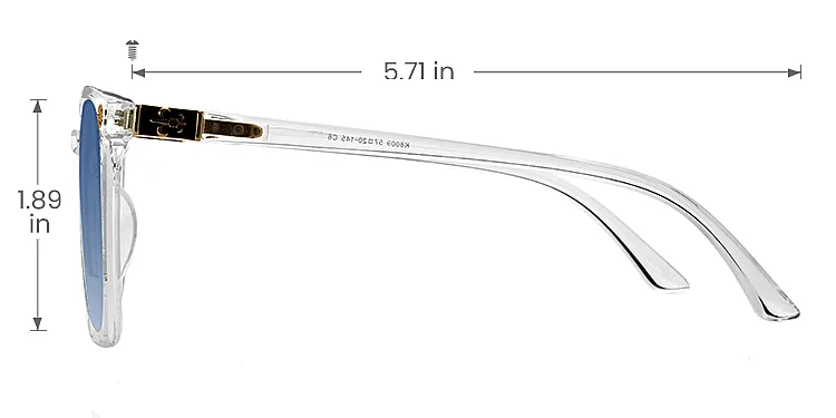 Eleanor clear   TR90  Sunglasses, size view