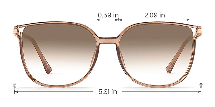 Aysun champagne   Plastic  Sunglasses, size view