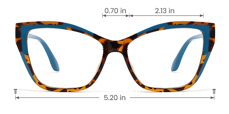 Madison blue warm tortoise   Plastic  Eyeglasses, size view