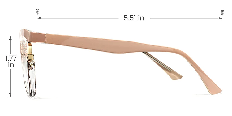 Clarissa pink petal tortoise   Plastic  Eyeglasses, size view