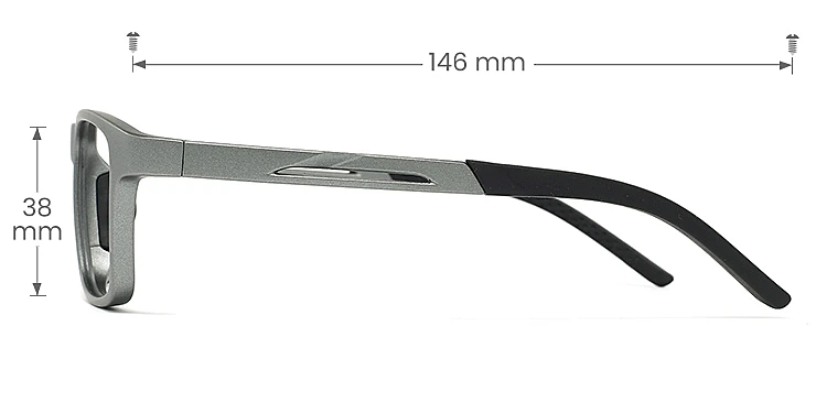 Amos silver   Plastic  Eyeglasses, size view