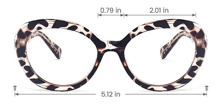 Astra petal tortoise   Plastic  Eyeglasses, size view