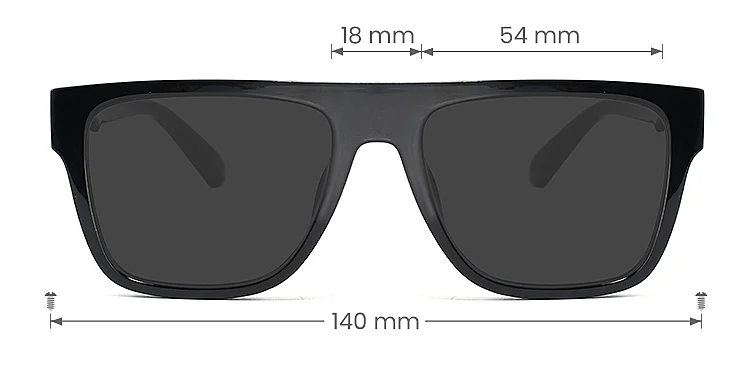 Donald black   TR90  Sunglasses, size view