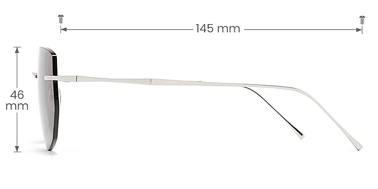 Echoy silver   Metal  Sunglasses, size view