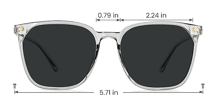 Eleanor grey   TR90  Sunglasses, size view