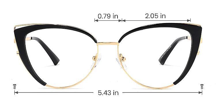 Falisha black gold   Plastic  Sunglasses, size view