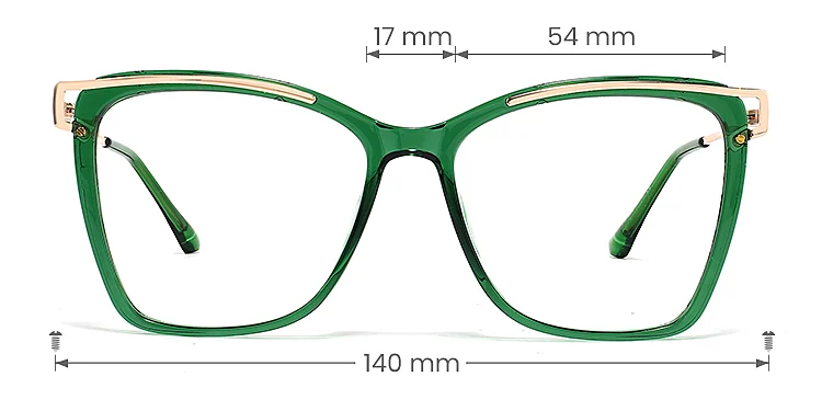 Cili green   Plastic  Eyeglasses, size view