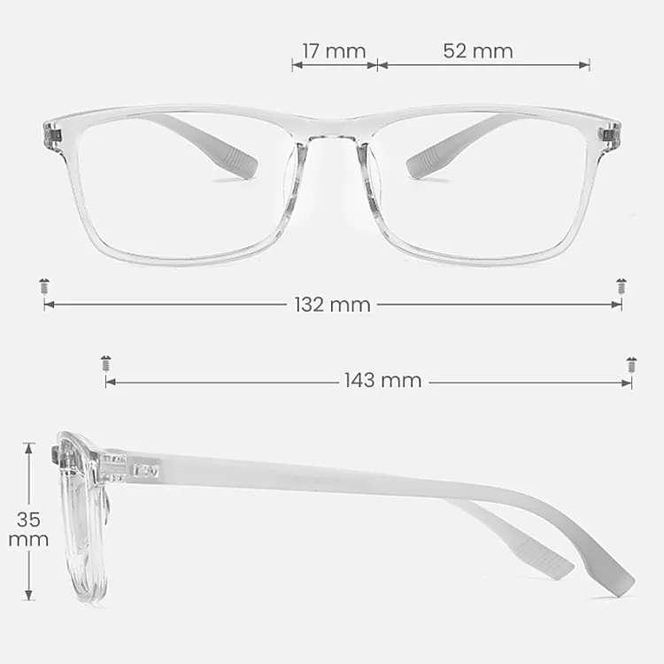 Fiona grey   Plastic  Eyeglasses, size view