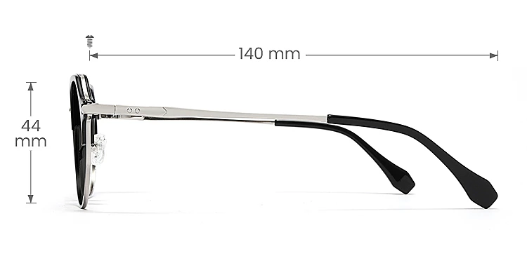 Kori black   Metal  Sunglasses, size view