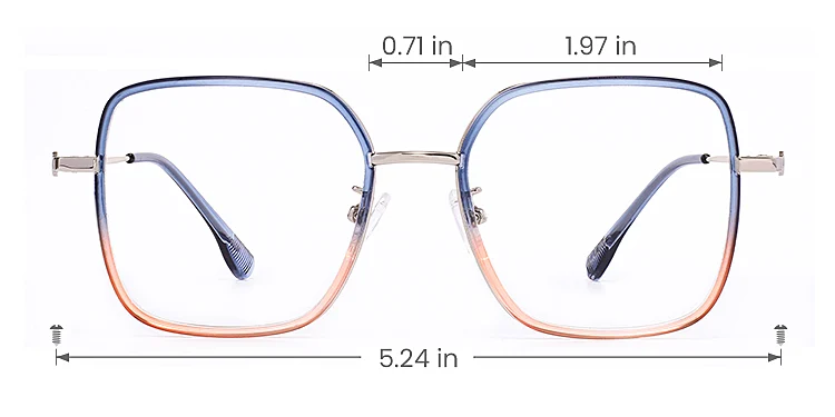 Ciel blue champagne   Plastic  Eyeglasses, size view