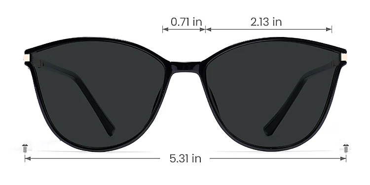 Darleen black   Plastic  Sunglasses, size view
