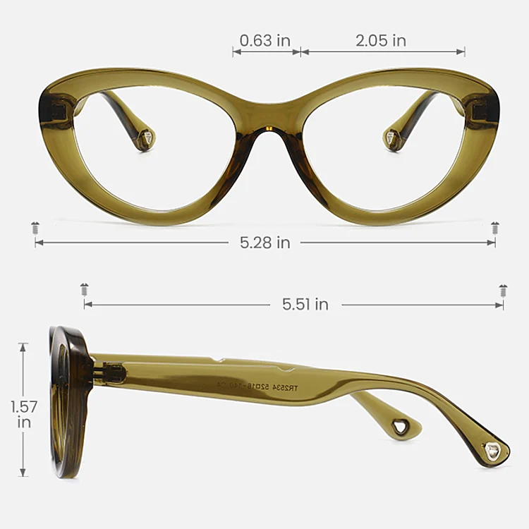 Remy seaweed   Plastic  Eyeglasses, size view