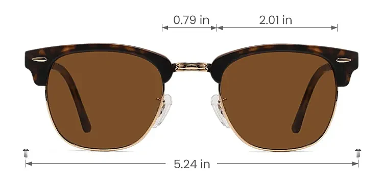 Forest warm tortoise gold   Metal  Sunglasses, size view
