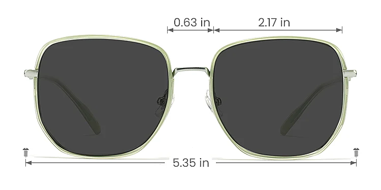 Charlie clear green   Plastic  Sunglasses, size view