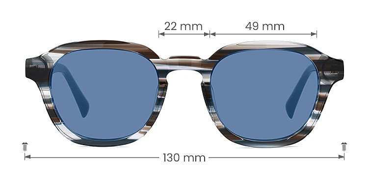 Brittany grey tortoise   Acetate  Sunglasses, size view