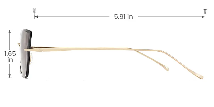 Tecton gold   Metal  Sunglasses, size view