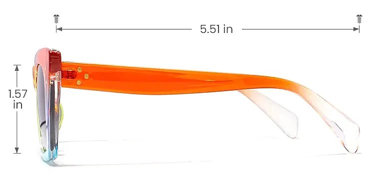 Windy rainbow   Plastic  Sunglasses, size view