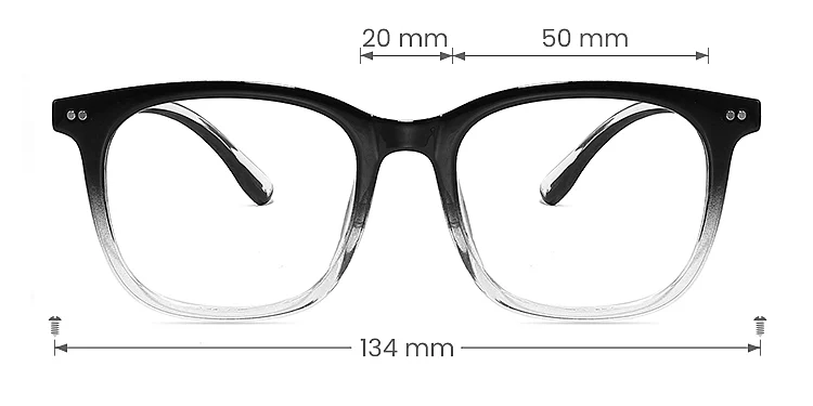 Maleah black clear   Plastic  Eyeglasses, size view