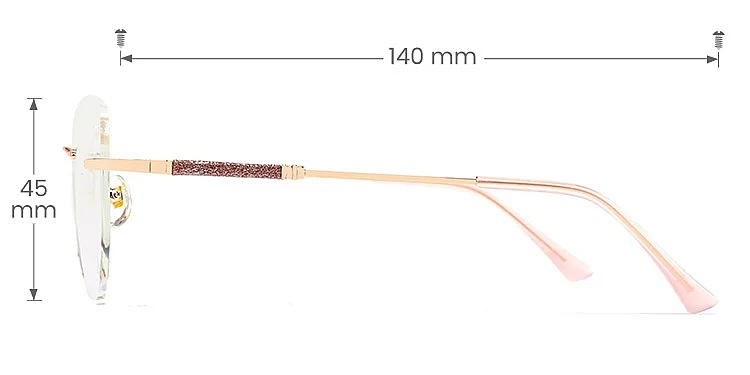 Amara rose gold   Metal  Eyeglasses, size view