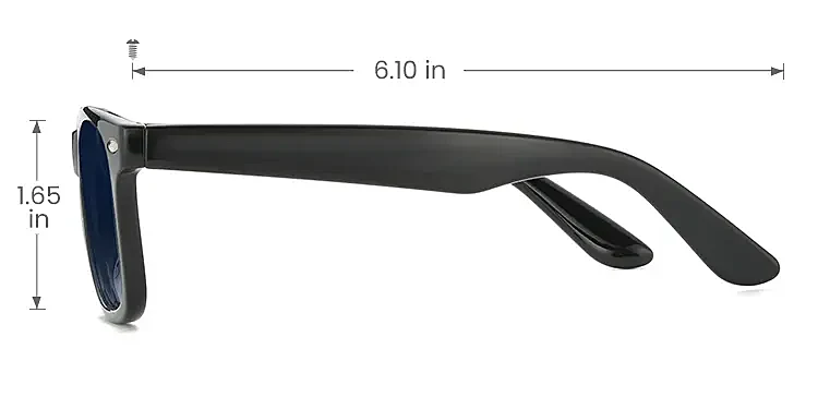 Dale black   TR90  Sunglasses, size view